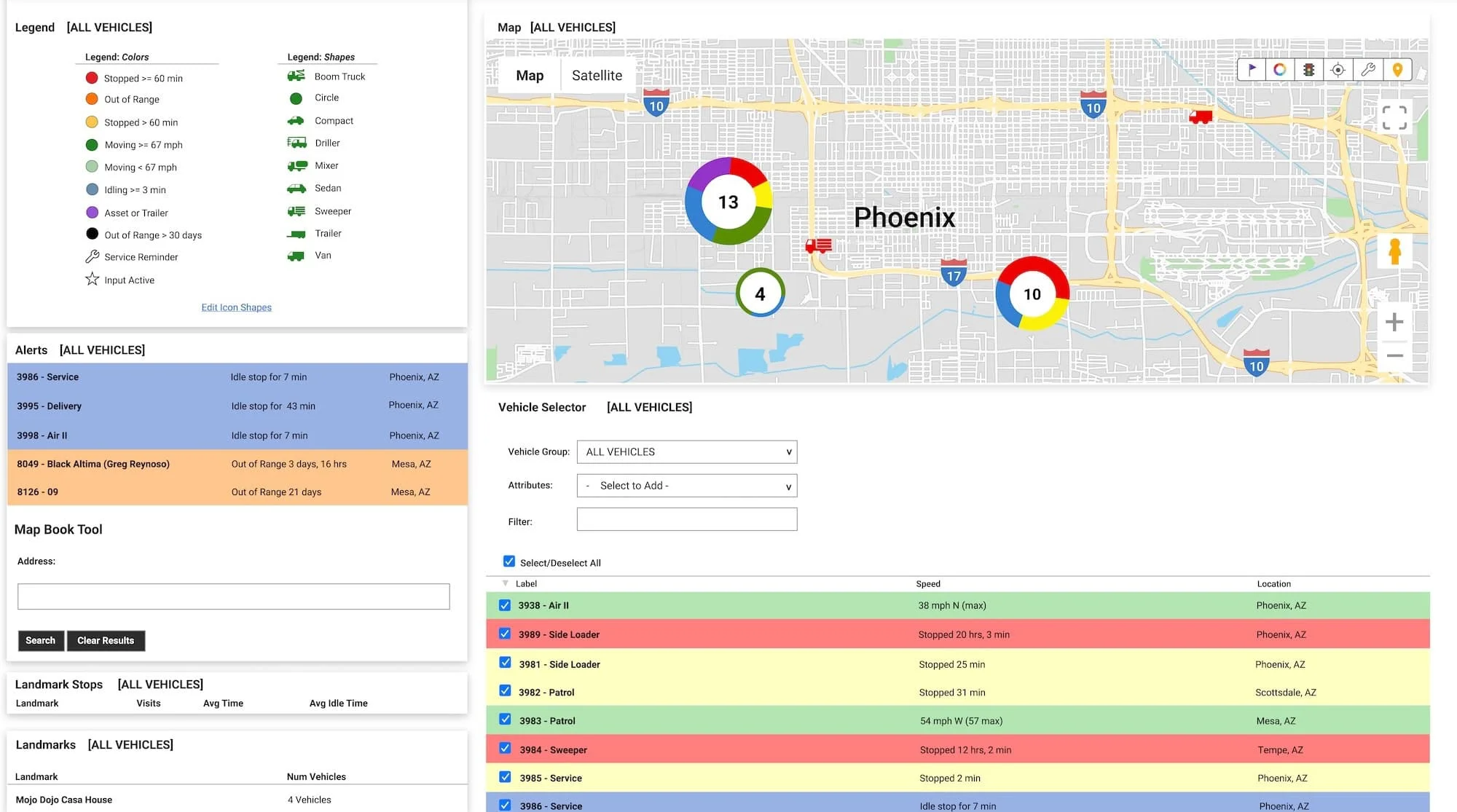 GPS Insight fleet tracking software dashboard